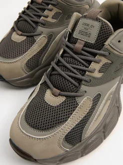 Discount Cropp Oliwkowe sneakersy zielony