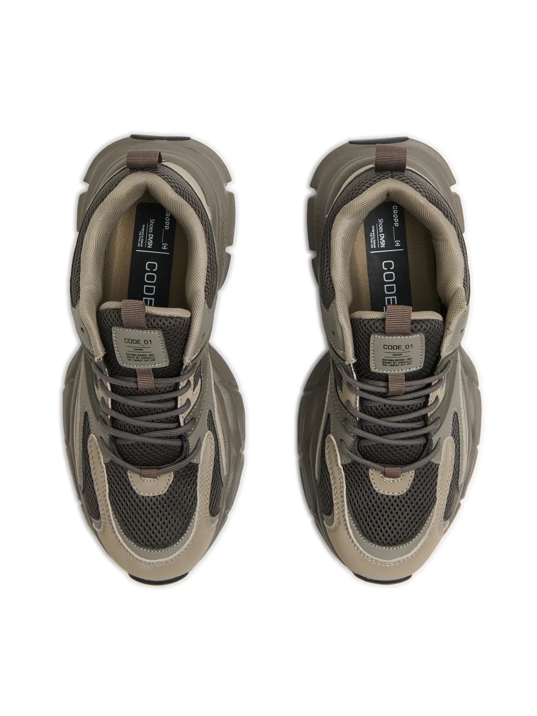 Discount Cropp Oliwkowe sneakersy zielony