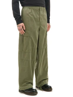New Cropp Oliwkowe spodnie loose z regulacją nogawek zielony