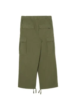New Cropp Oliwkowe spodnie loose z regulacją nogawek zielony