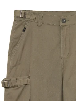 Online Cropp Oliwkowe spodnie loose z regulacją zielony