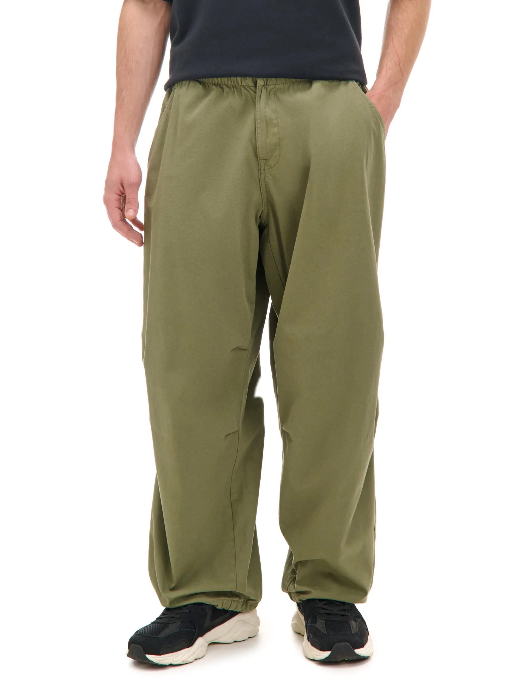 New Cropp Oliwkowe spodnie parachute zielony