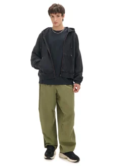 New Cropp Oliwkowe spodnie parachute zielony