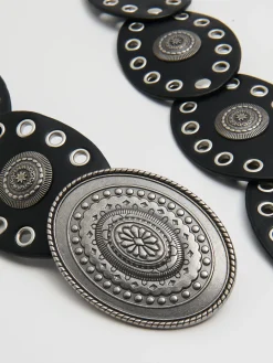 Online Cropp Pasek z ozdobnymi detalami czarny