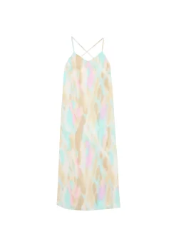New Cropp Pastelowa sukienka maxi błękitny