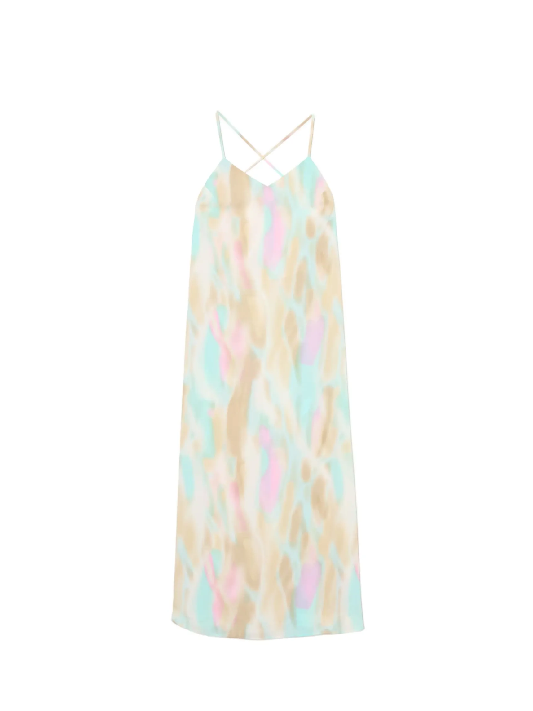 New Cropp Pastelowa sukienka maxi błękitny
