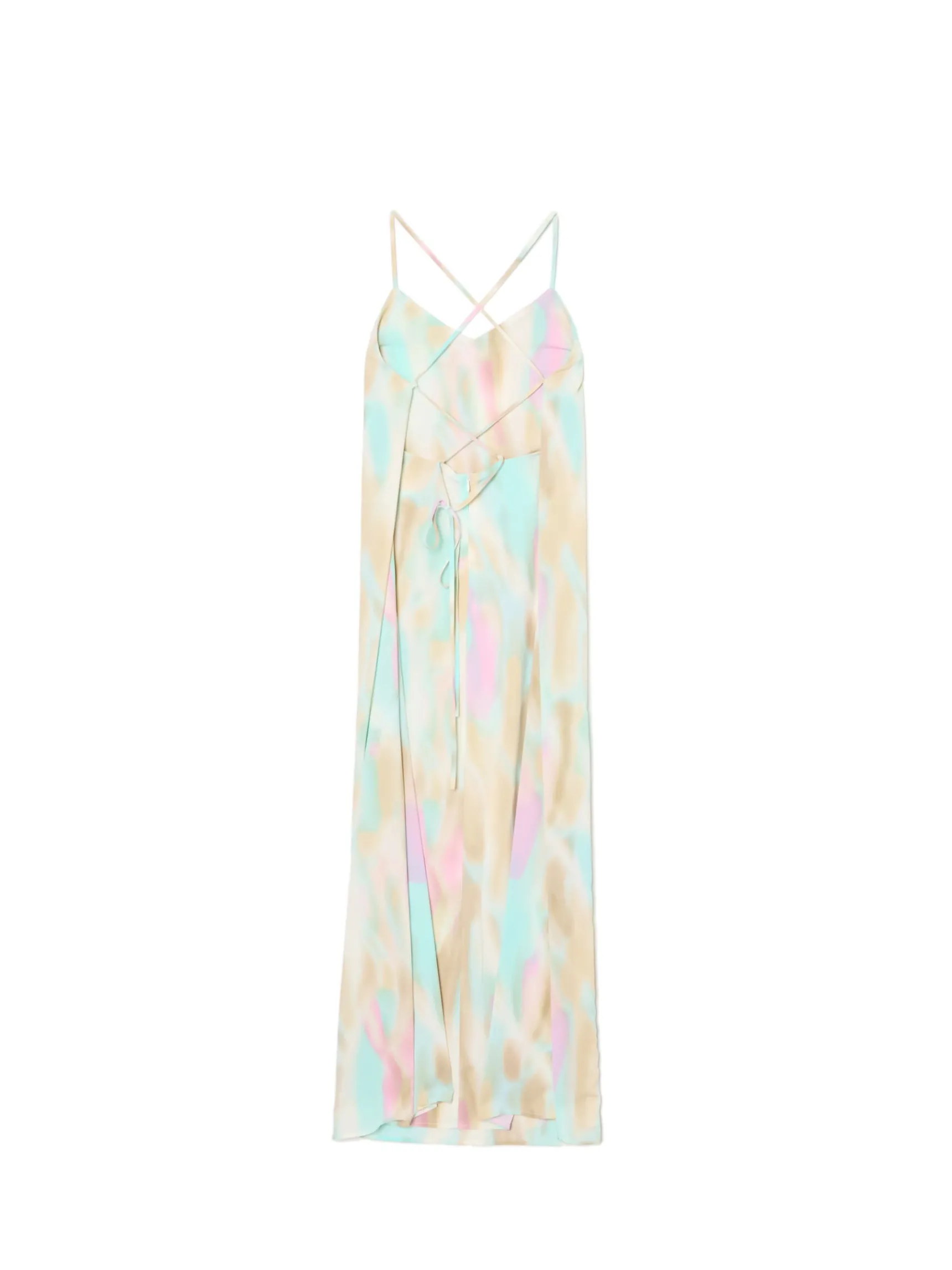 New Cropp Pastelowa sukienka maxi błękitny