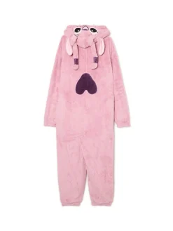 Best Cropp Piżama typu onesie Lilo & Stitch różowy