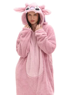 Best Cropp Piżama typu onesie Lilo & Stitch różowy