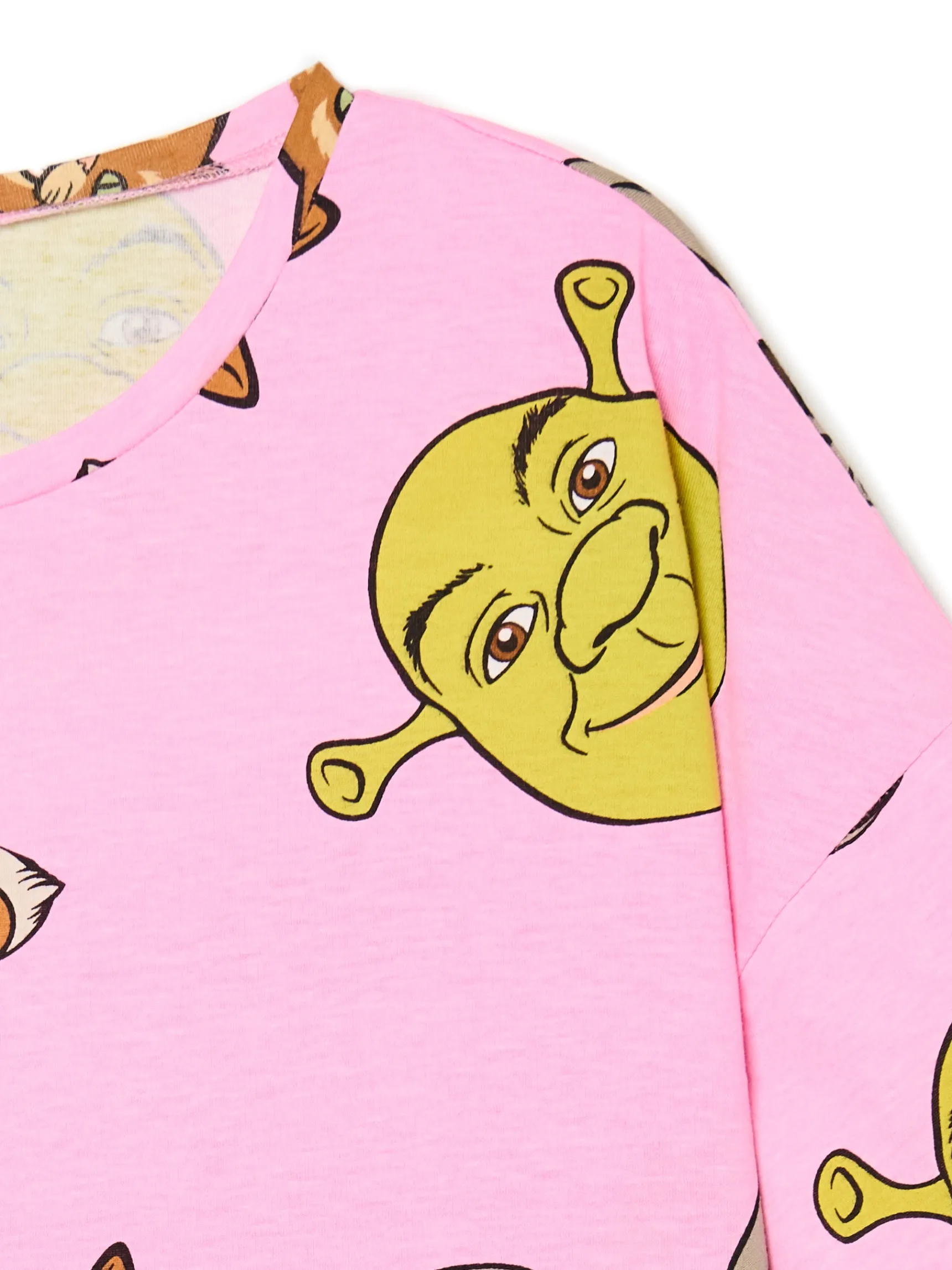 Clearance Cropp Piżama z bohaterami filmu Shrek różowy