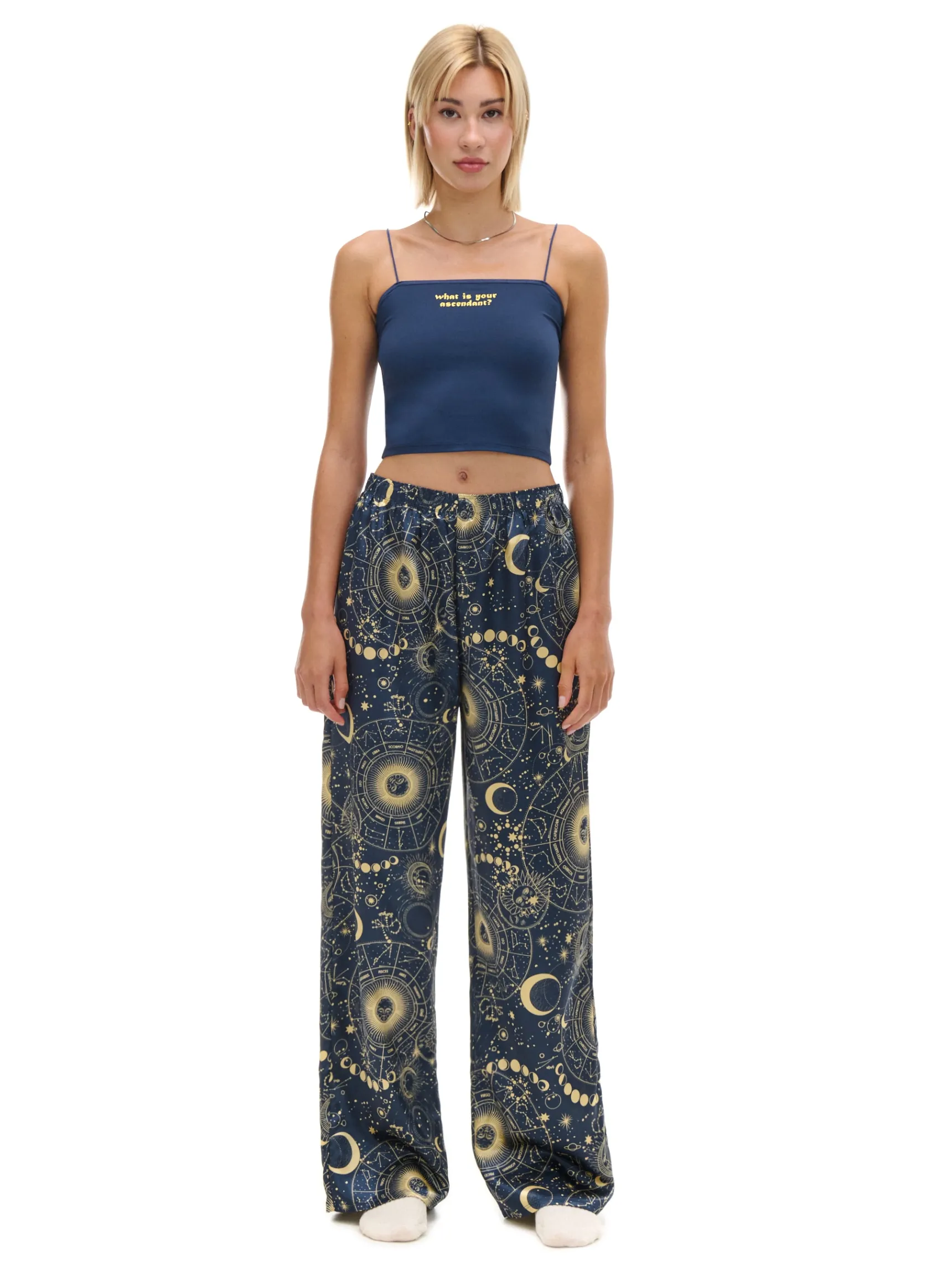 Clearance Cropp Piżama z motywem astralnym granatowy