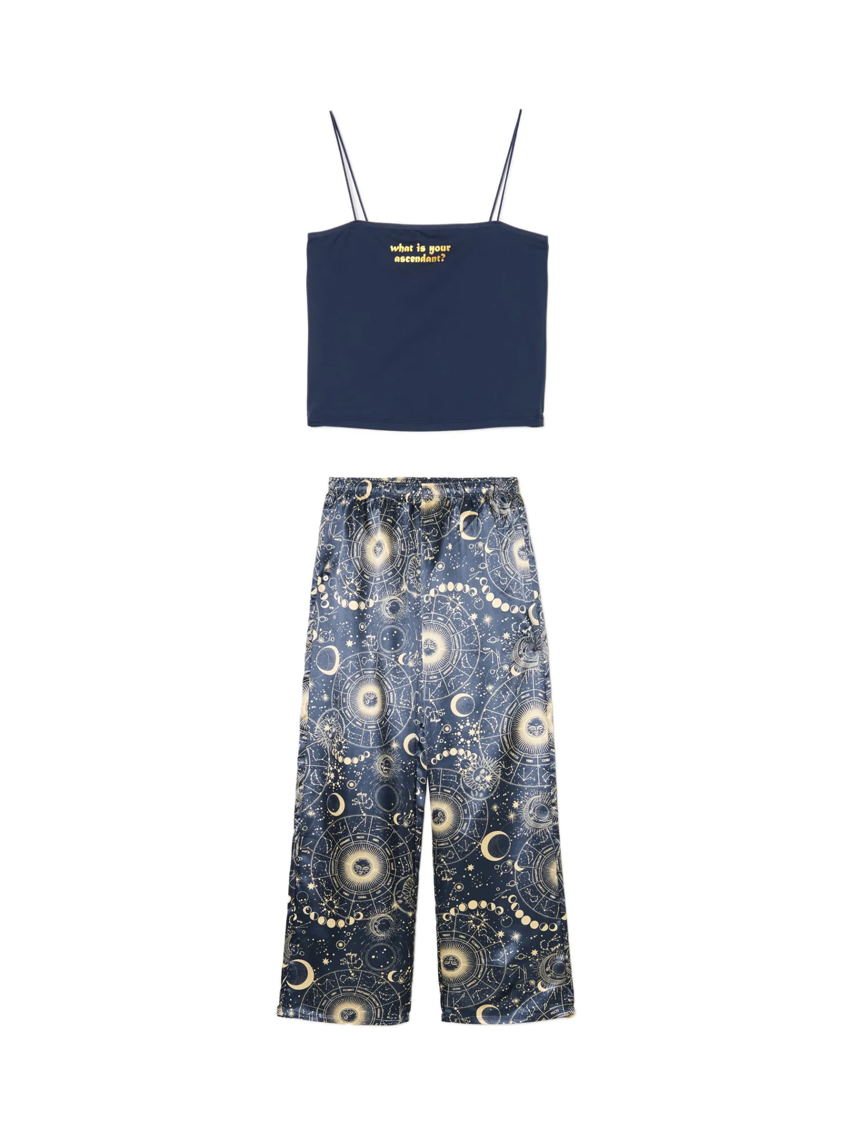 Clearance Cropp Piżama z motywem astralnym granatowy