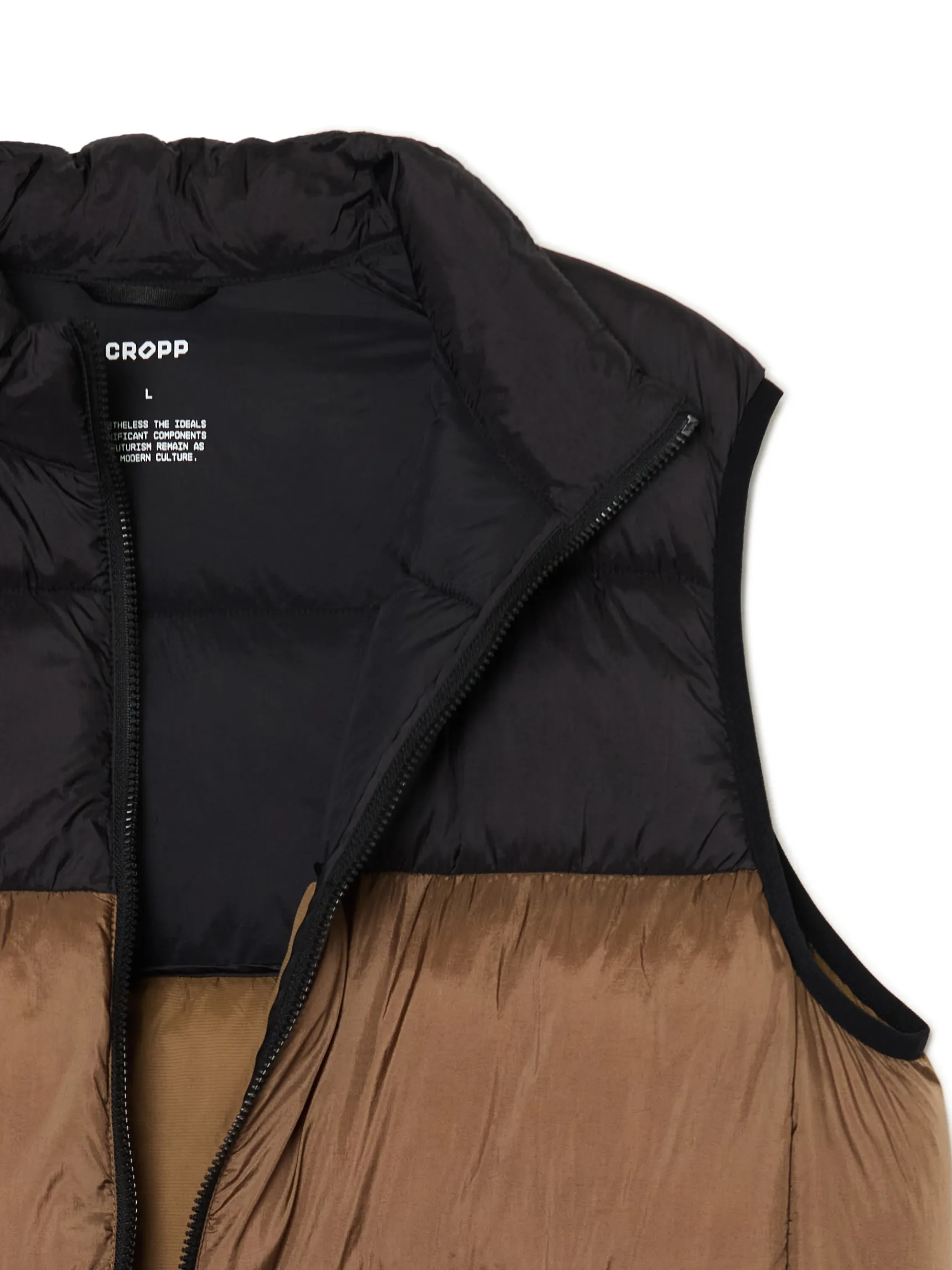 Outlet Cropp Pikowana brązowa kamizelka brązowy