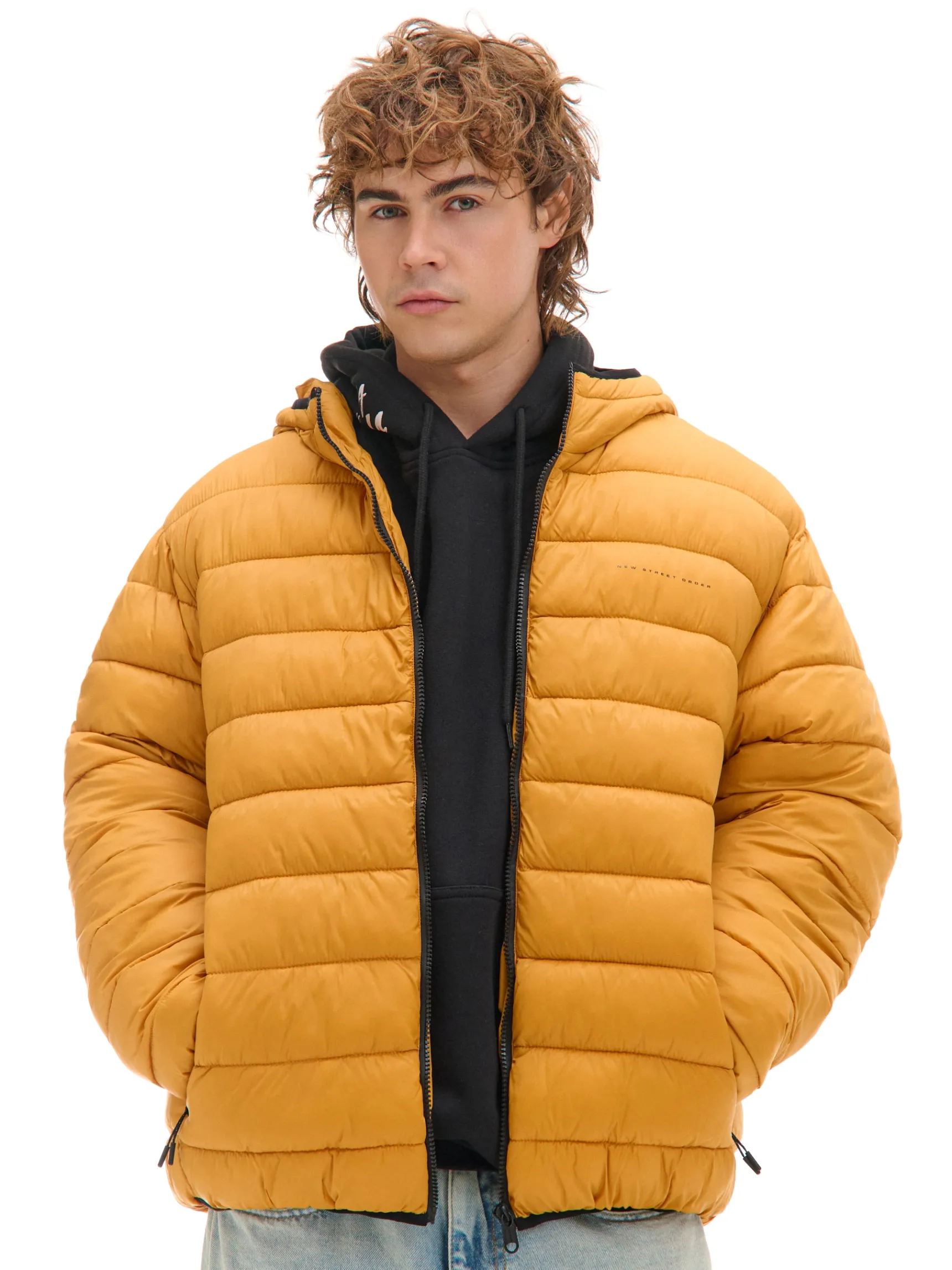 Sale Cropp Pikowana kurtka basic brązowy