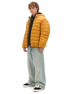 Sale Cropp Pikowana kurtka basic brązowy