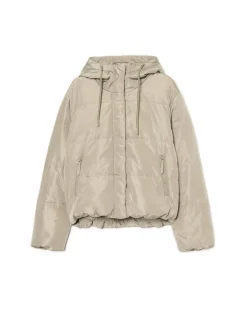 Clearance Cropp Pikowana kurtka z kapturem zielony