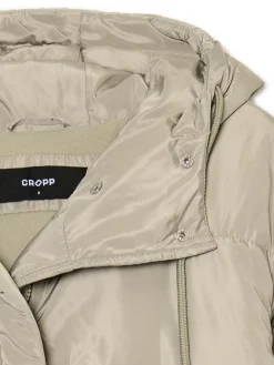 Clearance Cropp Pikowana kurtka z kapturem zielony