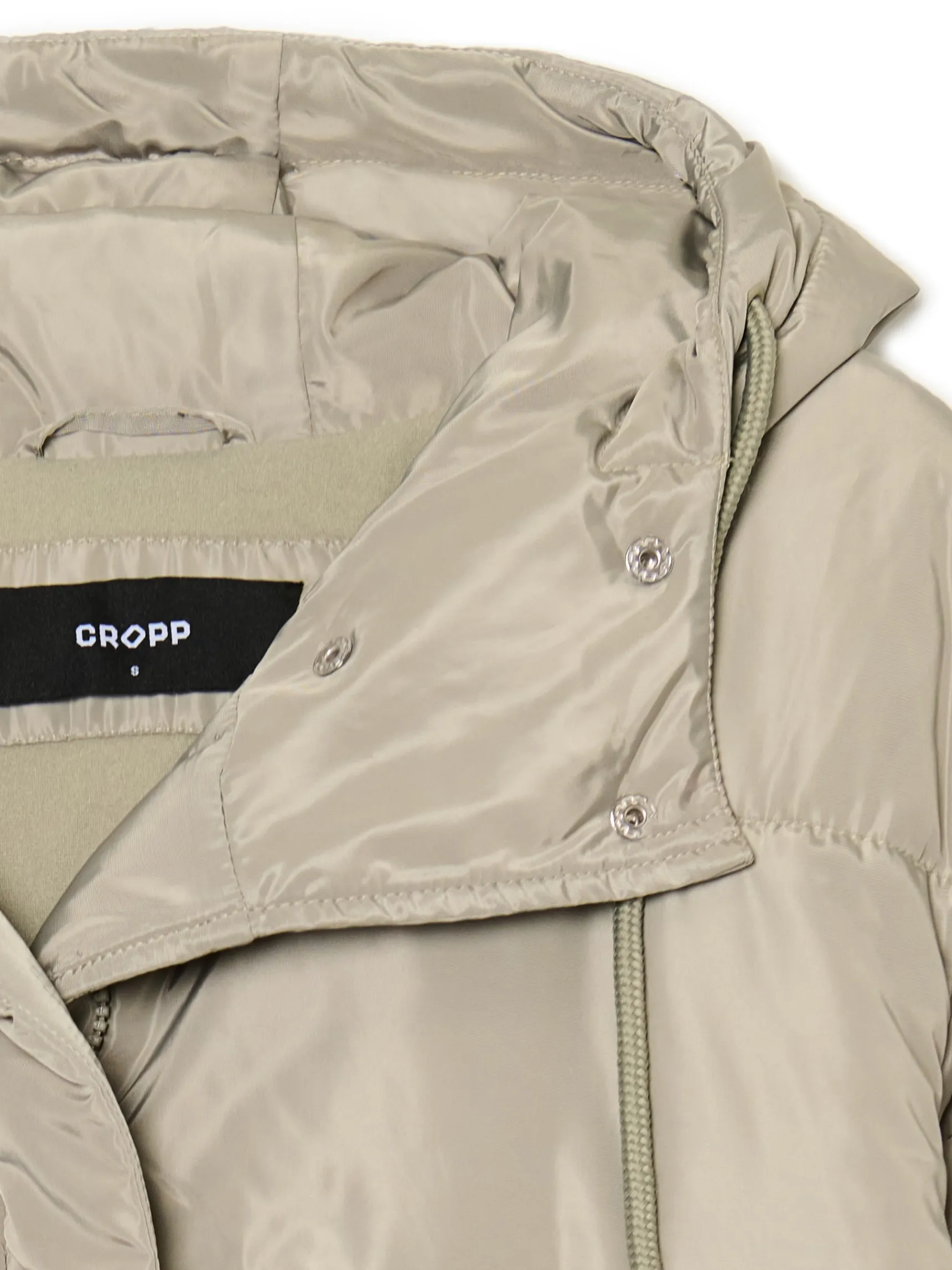 Clearance Cropp Pikowana kurtka z kapturem zielony