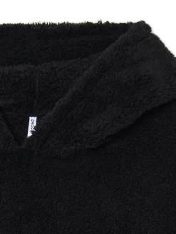 Best Cropp Pluszowa bluza snuddie z kotem czarny