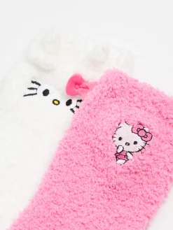 Outlet Cropp Pluszowe skarpetki Hello Kitty różowy