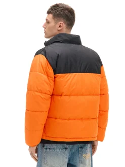 Discount Cropp Pomarańczowa kurtka puffer pomarańczowy
