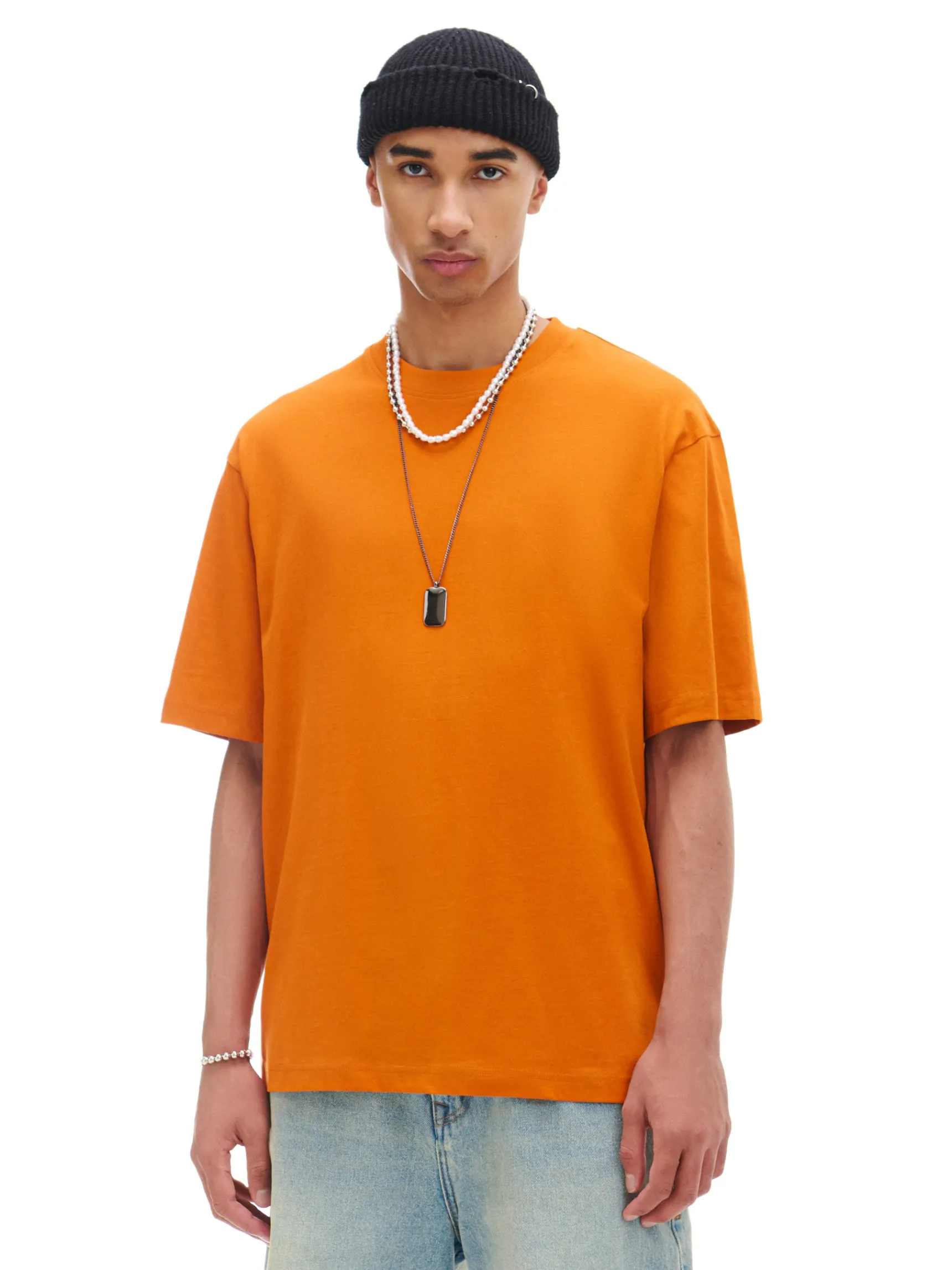 Clearance Cropp T-shirt comfort pomarańczowy