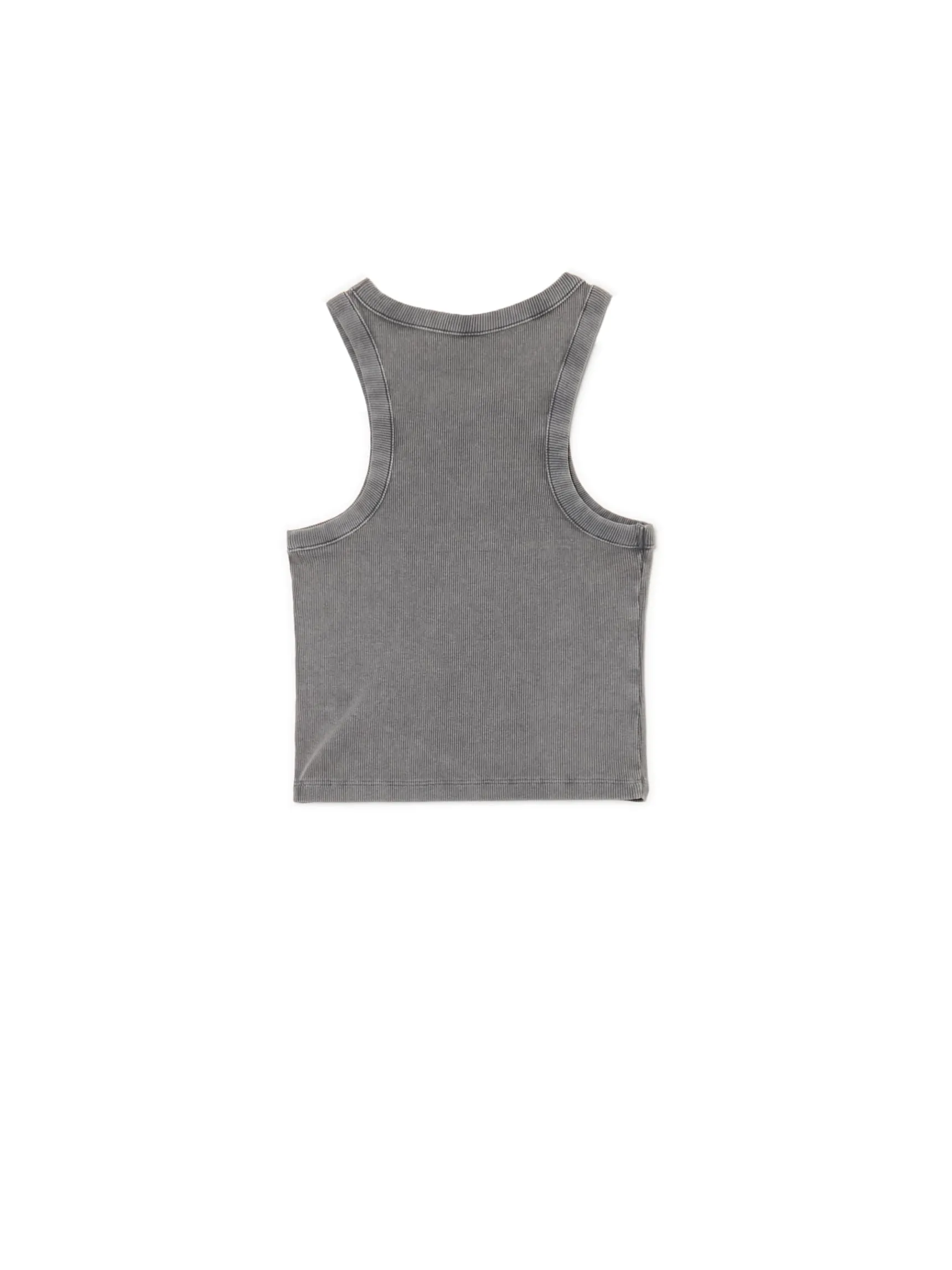 Best Cropp Prążkowany top z pająkiem szary