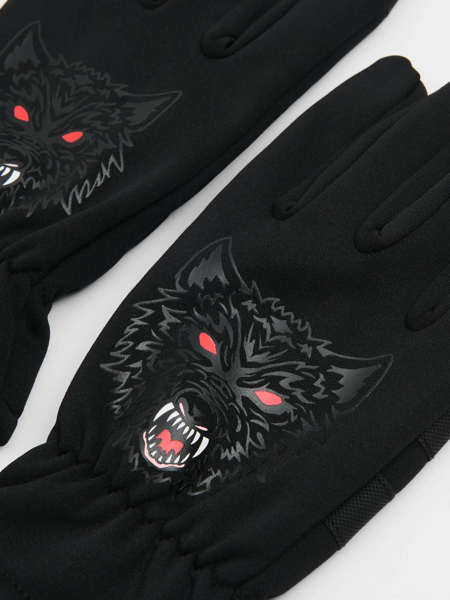 Outlet Cropp Rękawiczki z wilkiem czarny