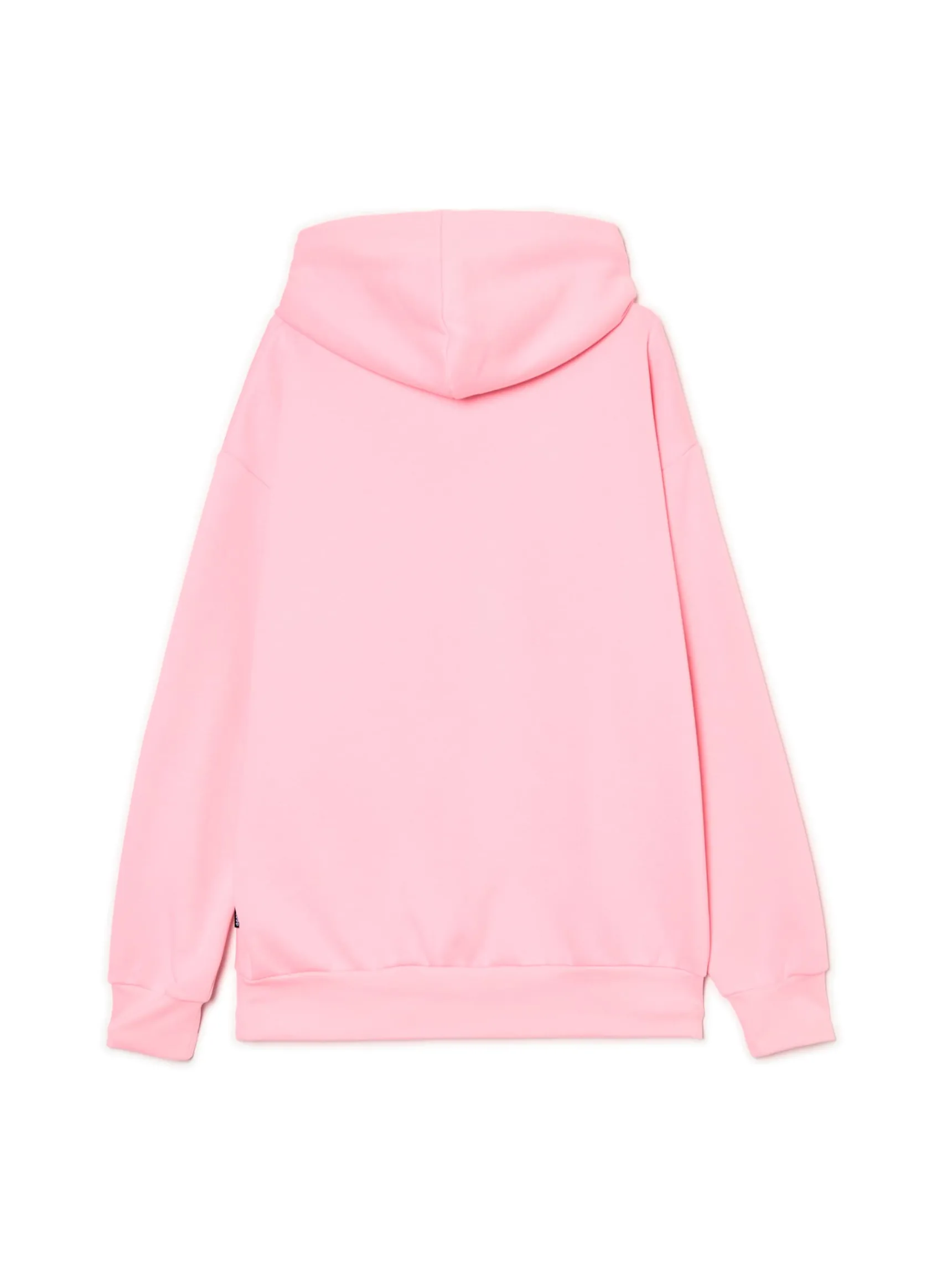 Discount Cropp Różowa bluza z aplikacją UNISEX różowy