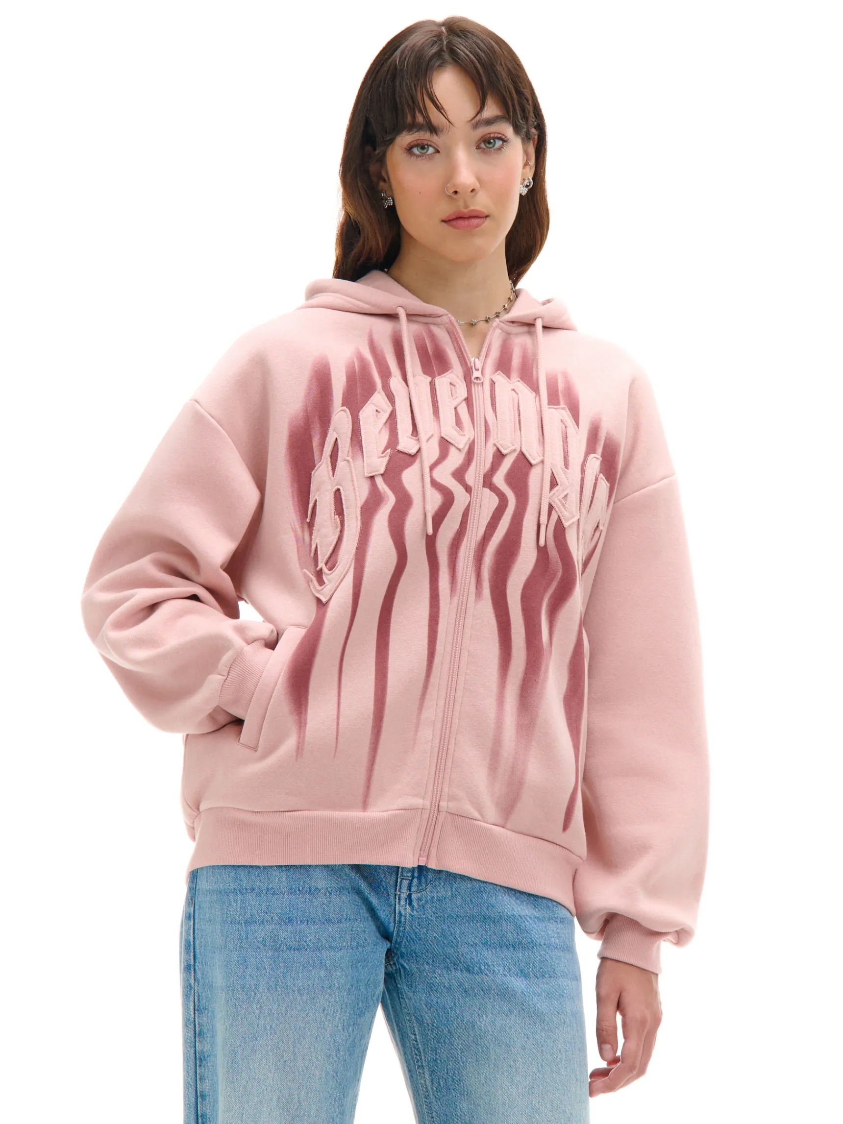 Hot Cropp Różowa bluza z kapturem różowy