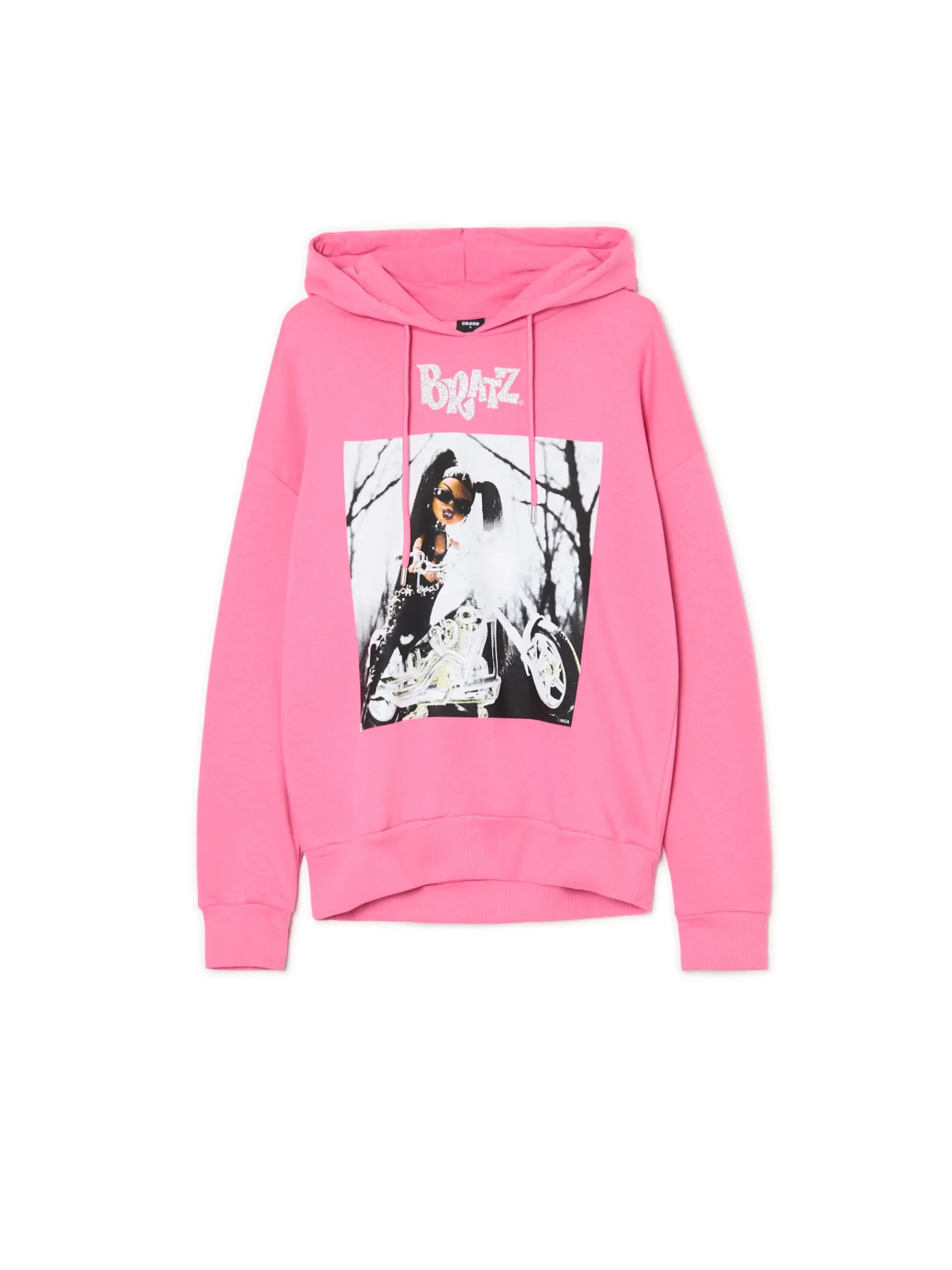 New Cropp Różowa bluza z kapturem Bratz różowy