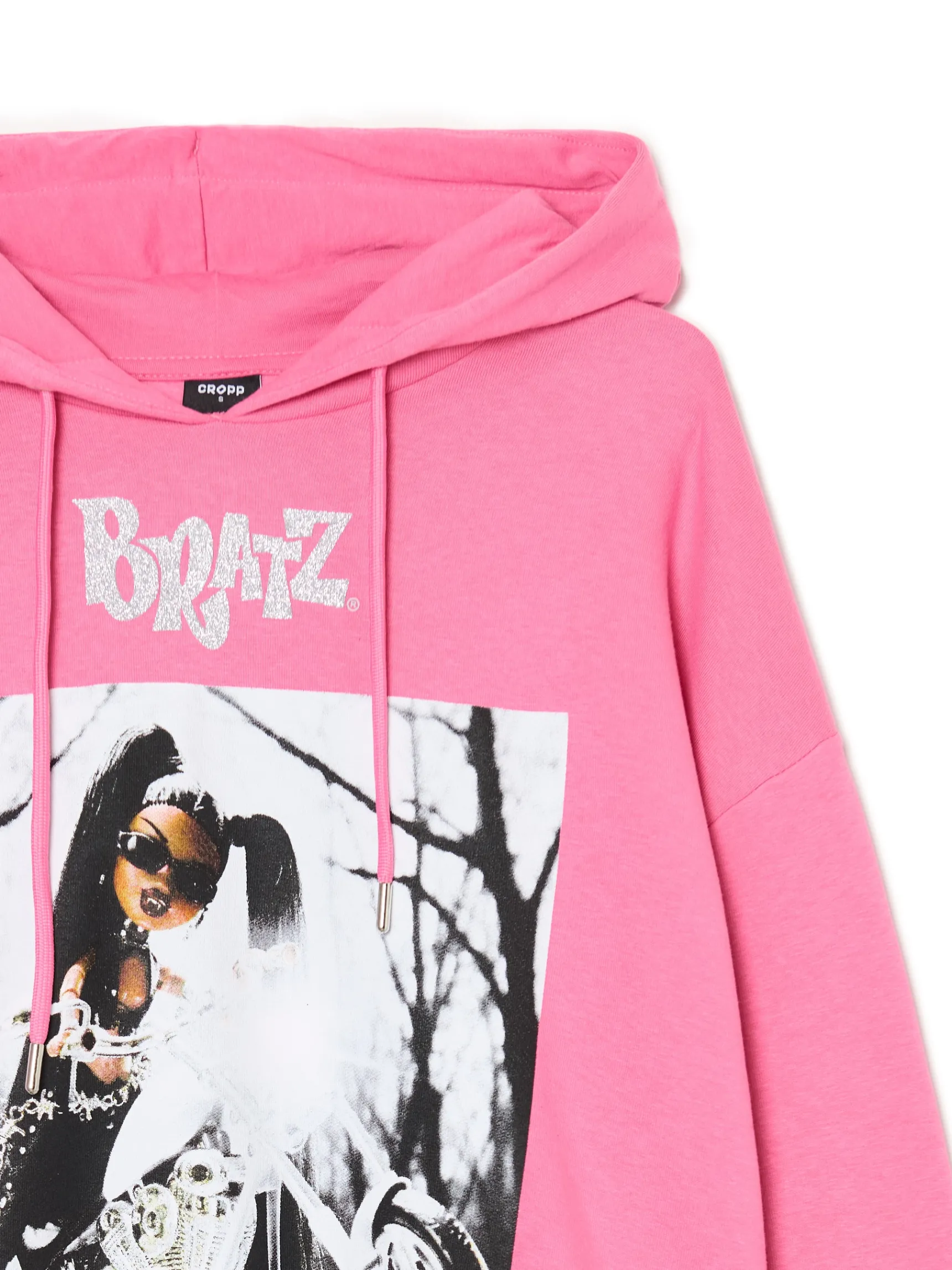 New Cropp Różowa bluza z kapturem Bratz różowy