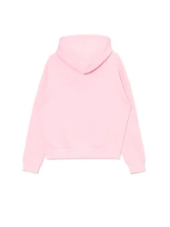 Sale Cropp Różowa bluza z kapturem i nadrukiem różowy