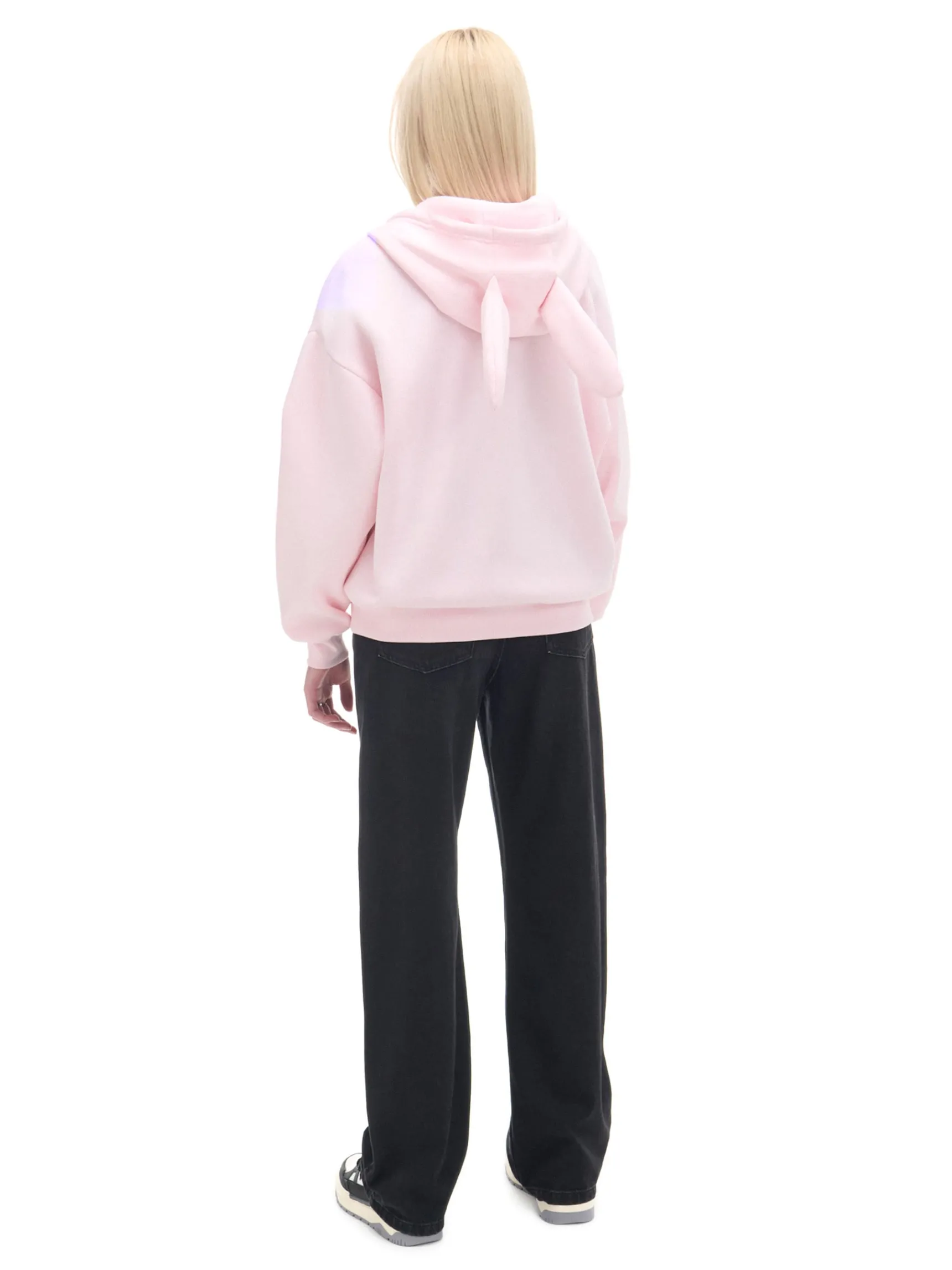 Sale Cropp Różowa bluza z uszami My Melody różowy