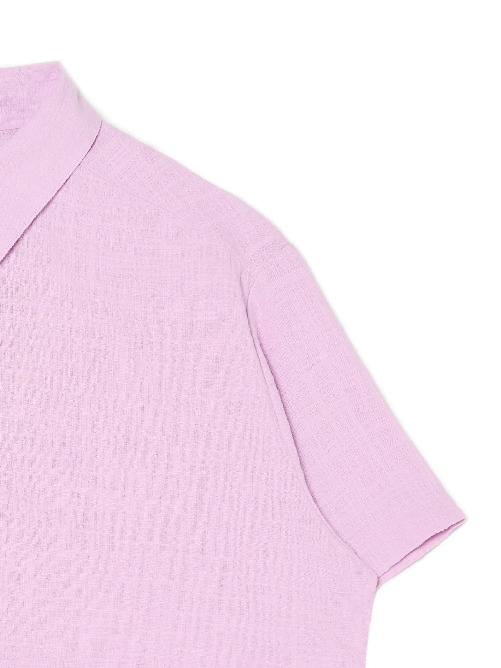 Fashion Cropp Różowa koszula w retro stylu różowy