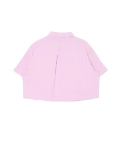 Fashion Cropp Różowa koszula w retro stylu różowy