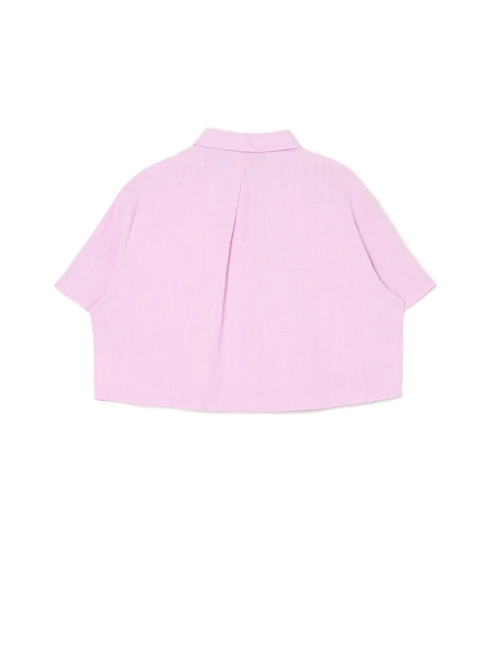 Fashion Cropp Różowa koszula w retro stylu różowy