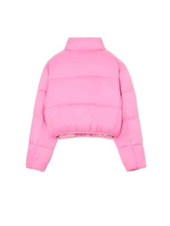 Best Cropp Różowa kurtka puffer różowy