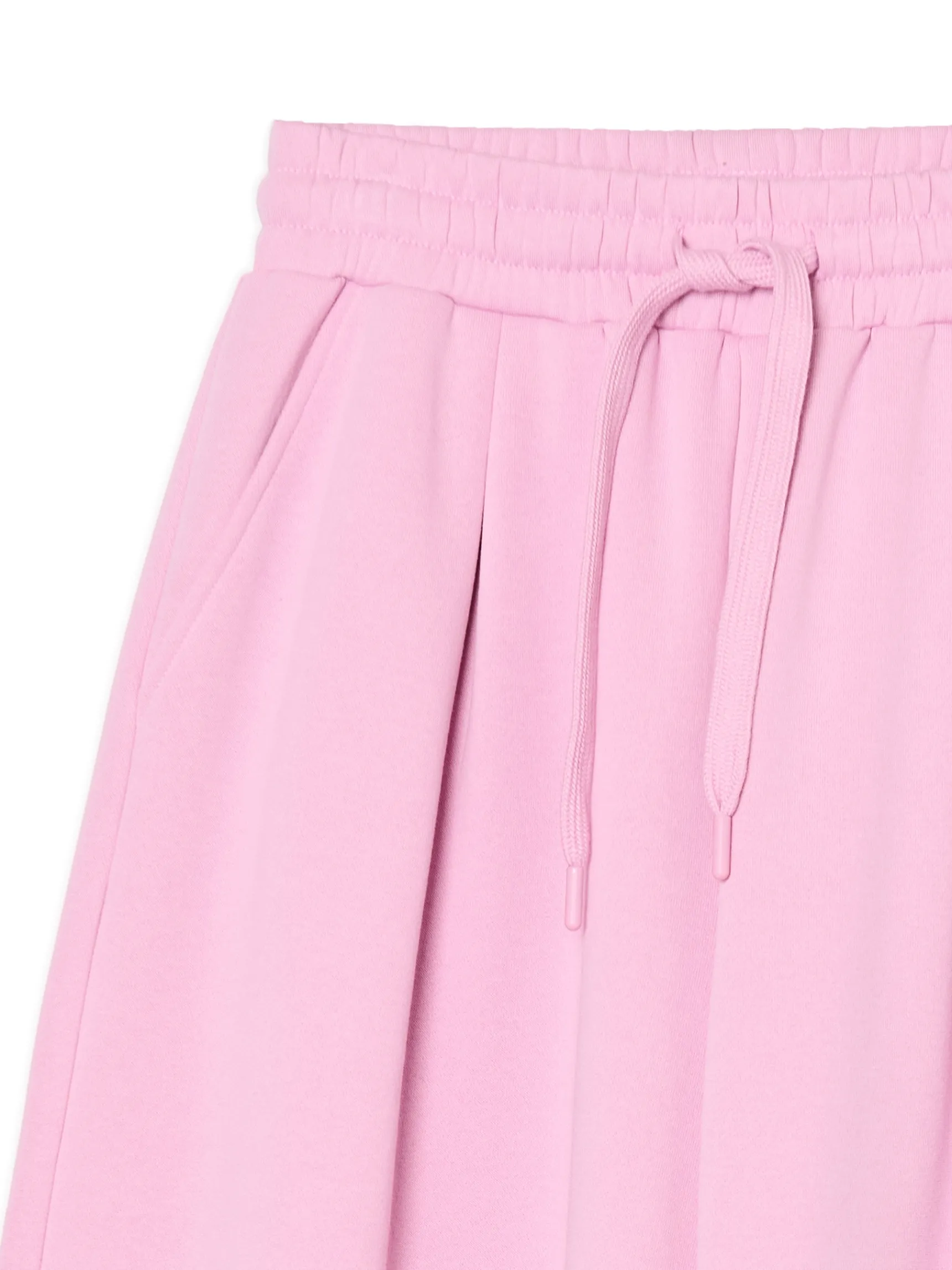 Outlet Cropp Różowe joggery z wysokim stanem różowy