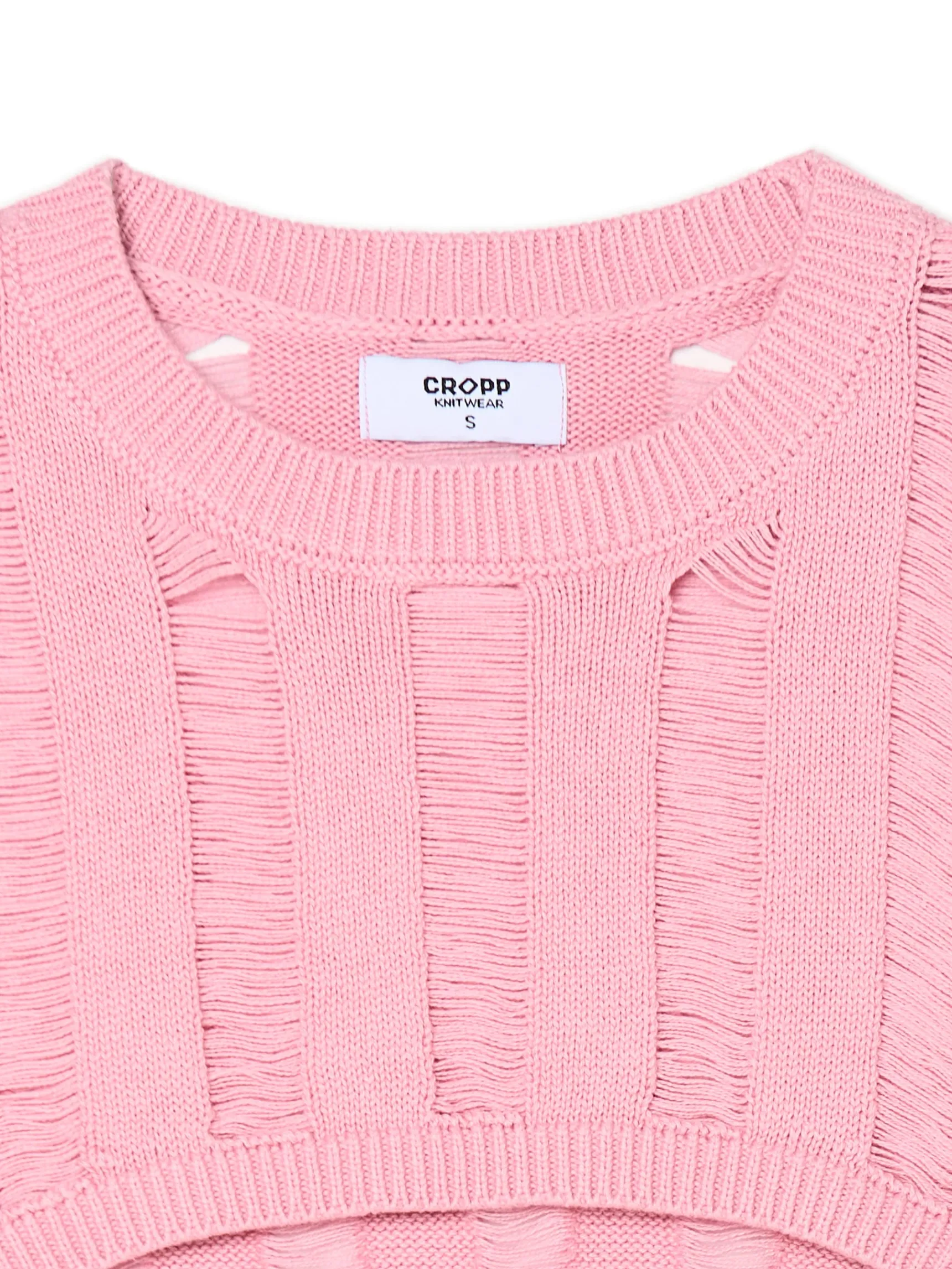 Online Cropp krótki sweter różowy
