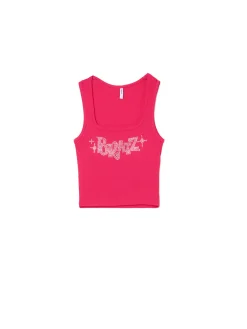 Online Cropp top na ramiączkach Bratz różowy