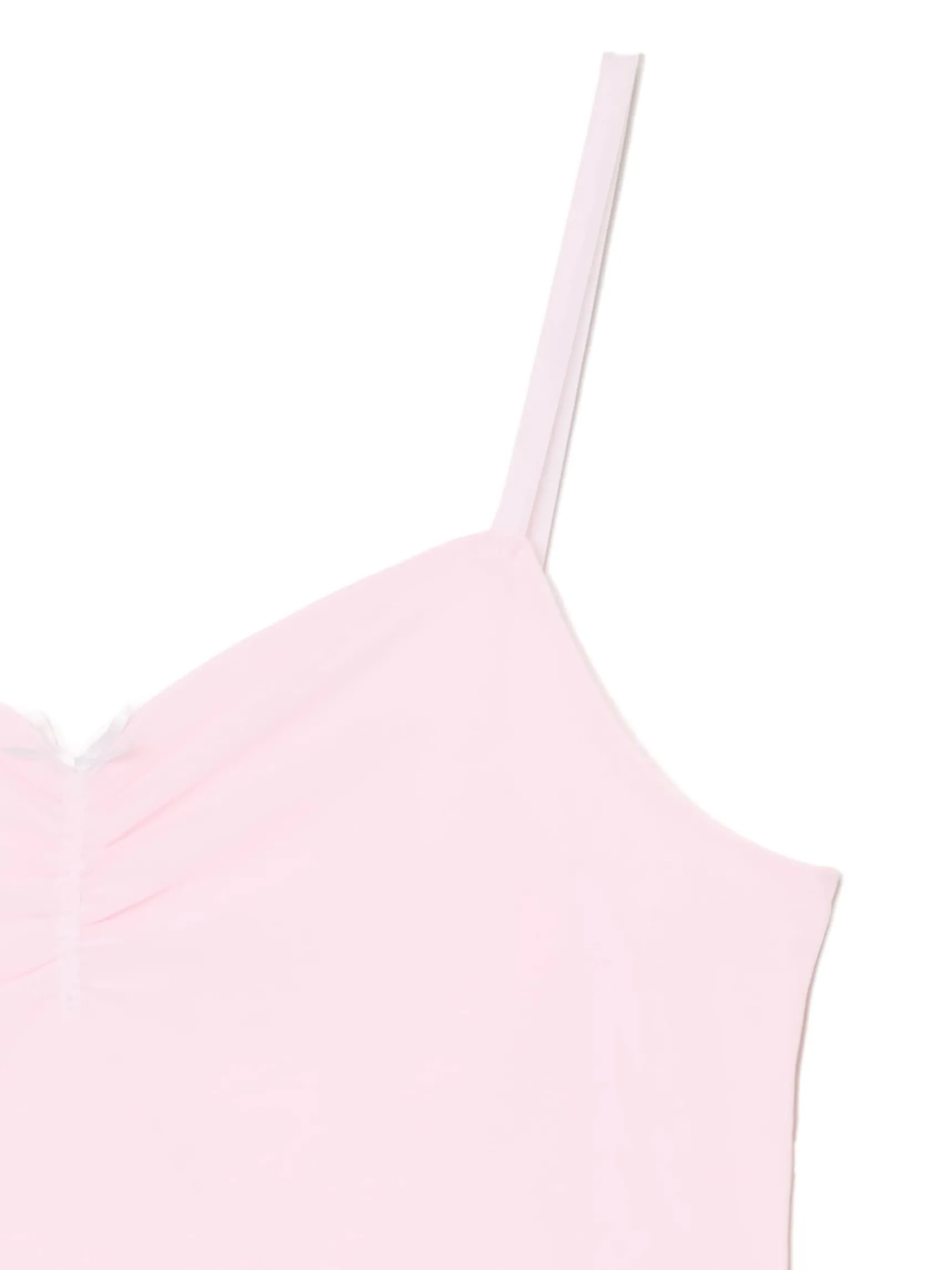 Fashion Cropp top z ozdobnym marszczeniem różowy