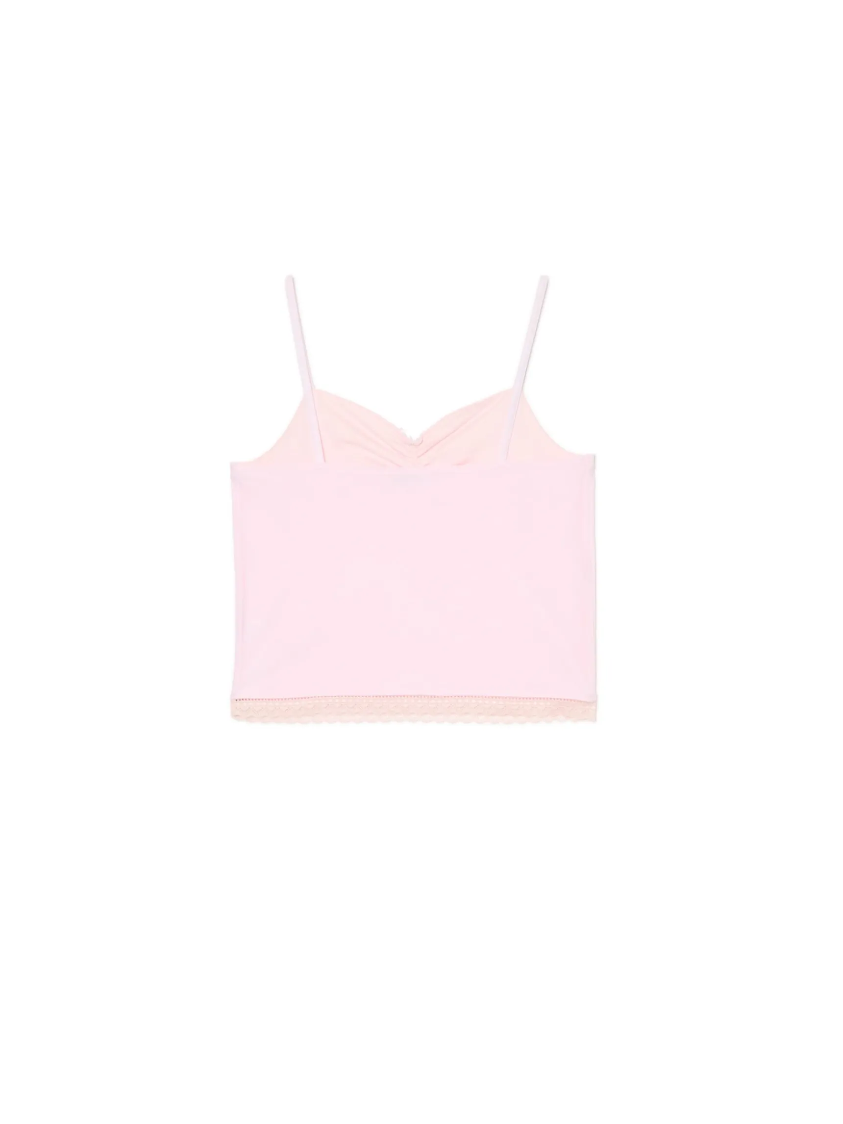 Fashion Cropp top z ozdobnym marszczeniem różowy