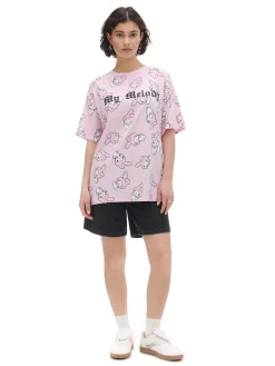 Discount Cropp T-shirt My Melody różowy