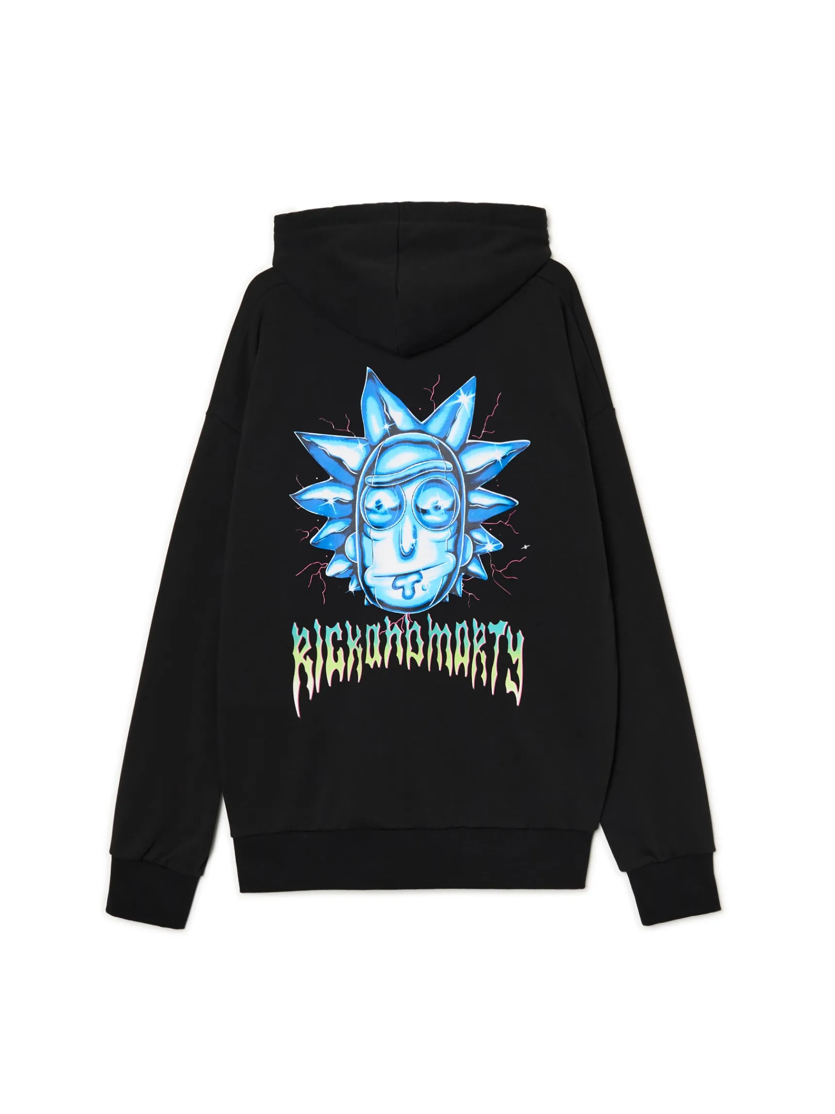 Best Cropp Rozpinana bluza z kapturem Rick i Morty czarny