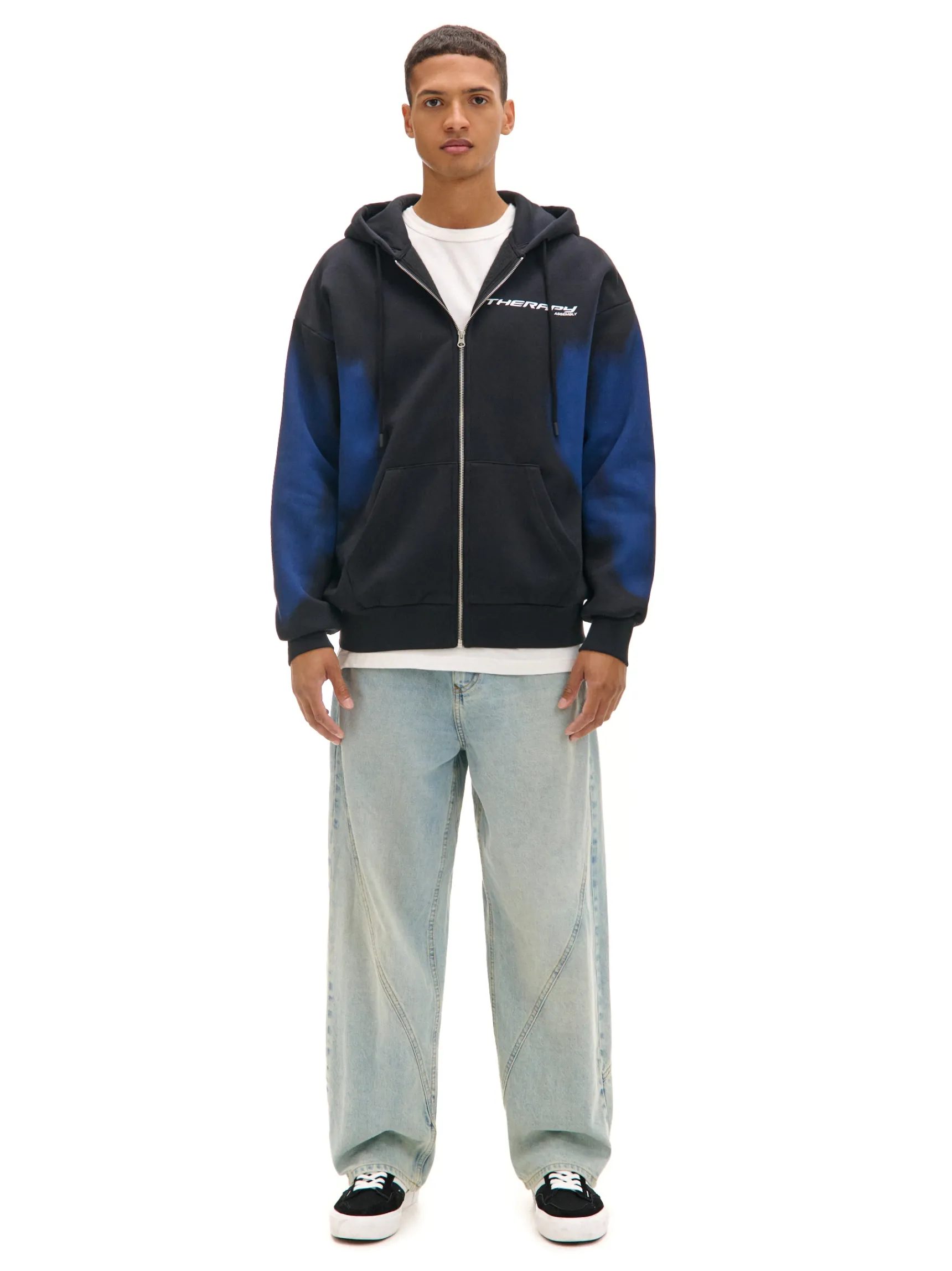 New Cropp Rozpinana bluza z nadrukami czarny
