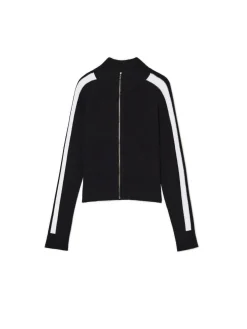 Online Cropp Rozpinany sweter ze stójką czarny