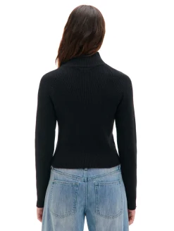 Online Cropp Rozpinany sweter ze stójką czarny