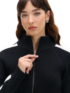 Online Cropp Rozpinany sweter ze stójką czarny