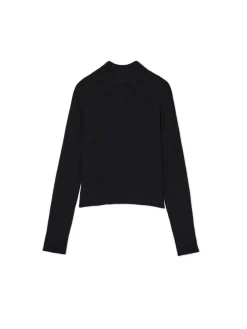 Online Cropp Rozpinany sweter ze stójką czarny